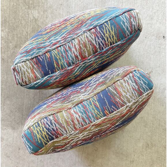 Jonathan Louis 2 Abstract Colorful Waterfowl Feather Rectangle Pillow Throws 20” - Picture 7 of 10